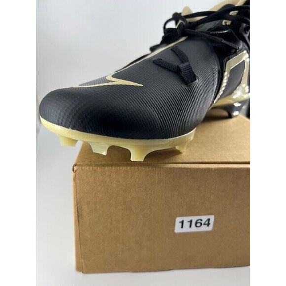 Nike Alpha Menace Pro 3 Black/Gold Football Cleats DM1788-002 Size 18 - Picture 8 of 9